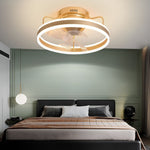 Round Dimmable Led Silent Ceiling Fan Light With Remote Control