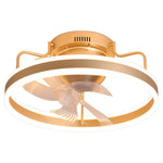 Round Dimmable Led Silent Ceiling Fan Light With Remote Control