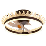 Round Dimmable Led Silent Ceiling Fan Light With Remote Control