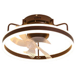 Round Dimmable Led Silent Ceiling Fan Light With Remote Control