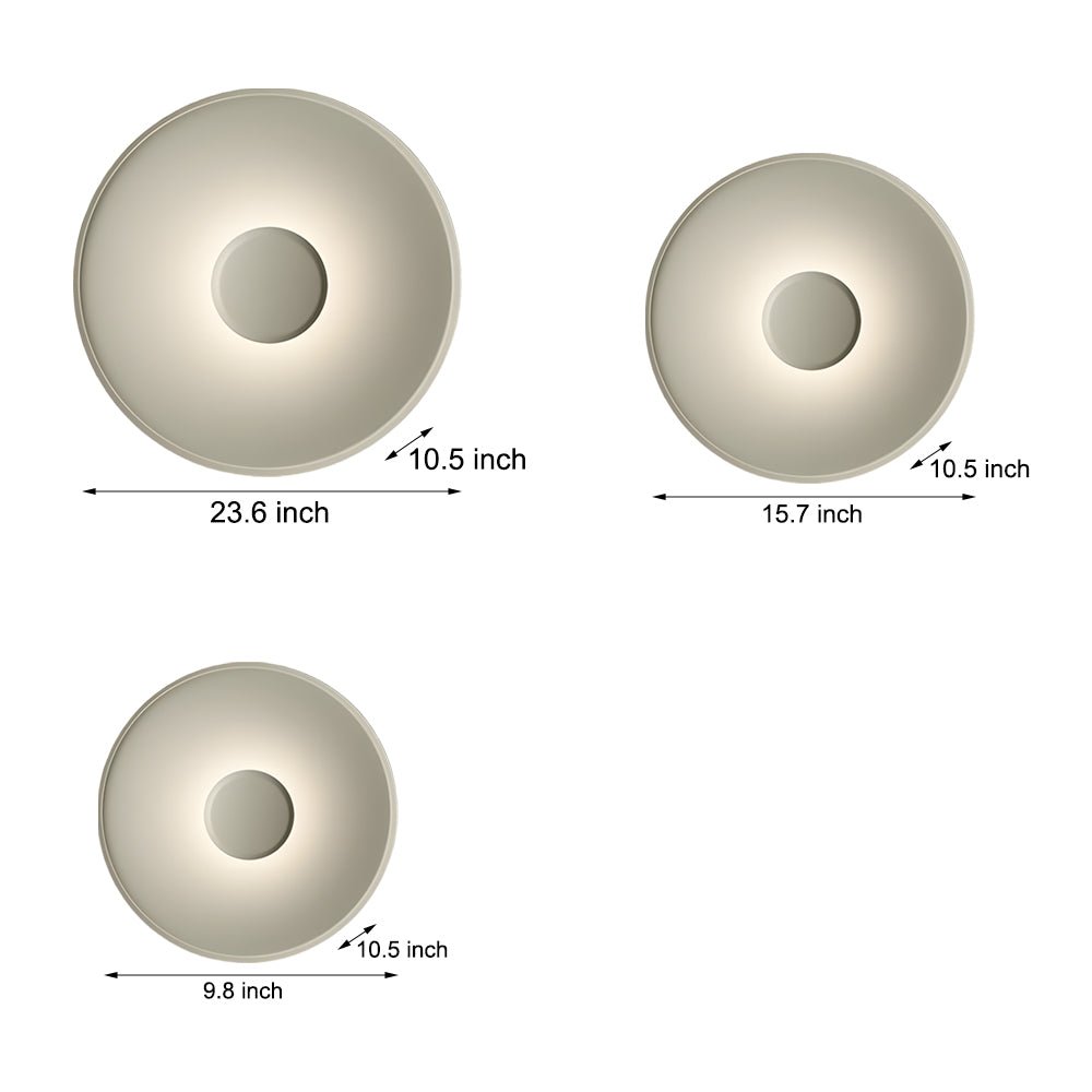 Halo Round LED Ceiling Light in Aluminum for Modern Interiors