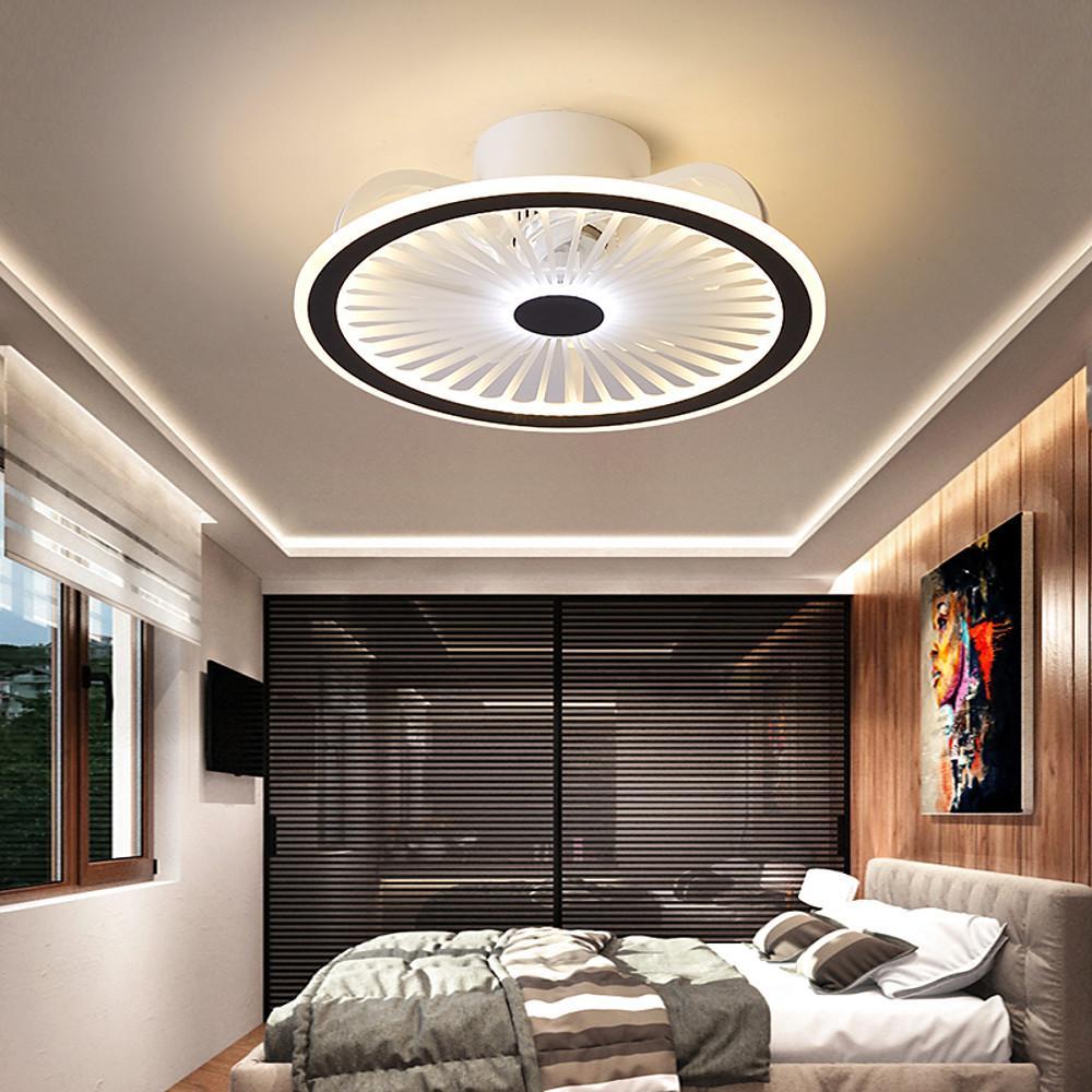 Modern Bladeless Ceiling Fan with Dimmable LED Light for Contemporary Interiors