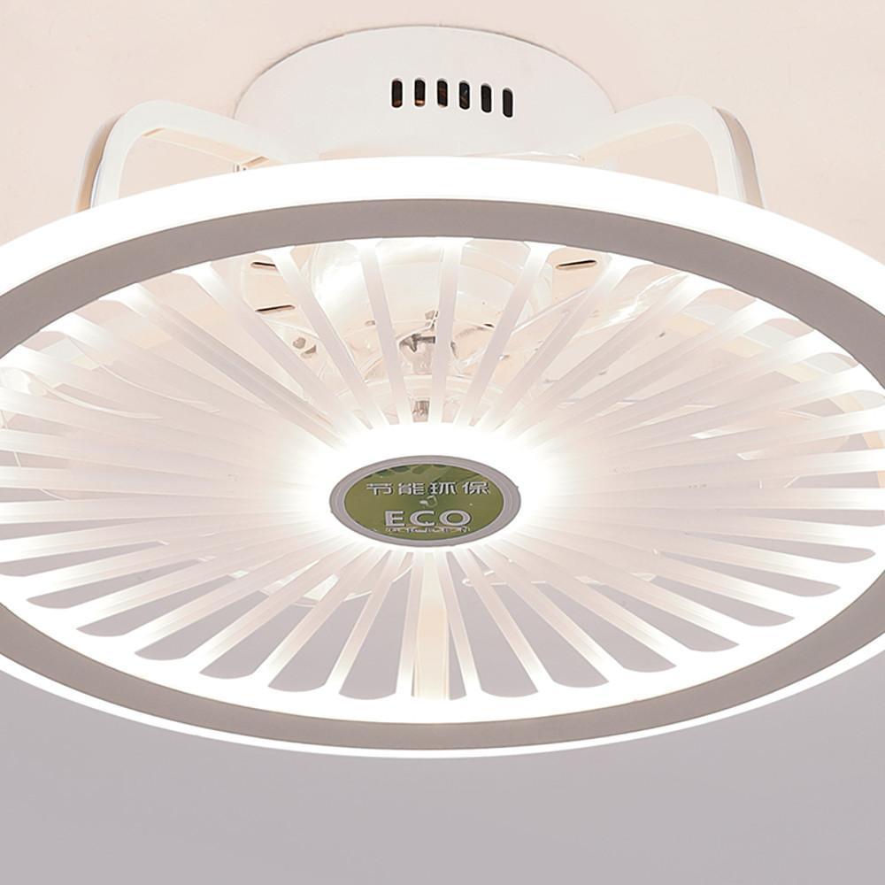 Modern Bladeless Ceiling Fan with Dimmable LED Light for Contemporary Interiors