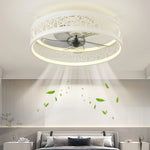 Aurelia Round LED Ceiling Fan with Light – Modern Nordic Flush Mount