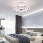 Modern Bladeless Ceiling Fan with Dimmable LED Light for Contemporary Interiors