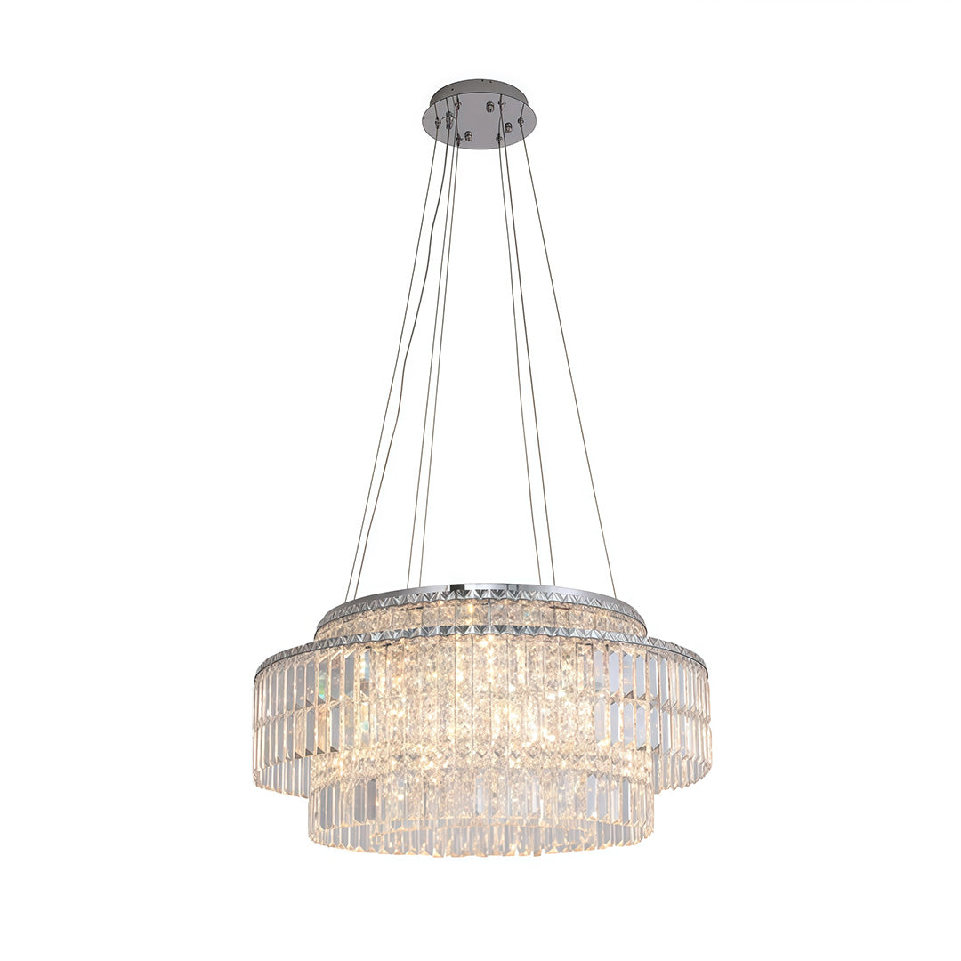 Aurelia Crystal Chandelier – Minimalist Adjustable Ceiling Light