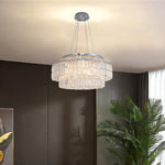 Aurelia Crystal Chandelier – Minimalist Adjustable Ceiling Light
