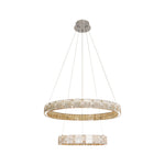 Italian Crystal Chandelier in Chrome Finish, Modern LED Hanging Light