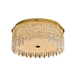 Luxe Crystal Flush Mount Ceiling Light in Champagne Gold