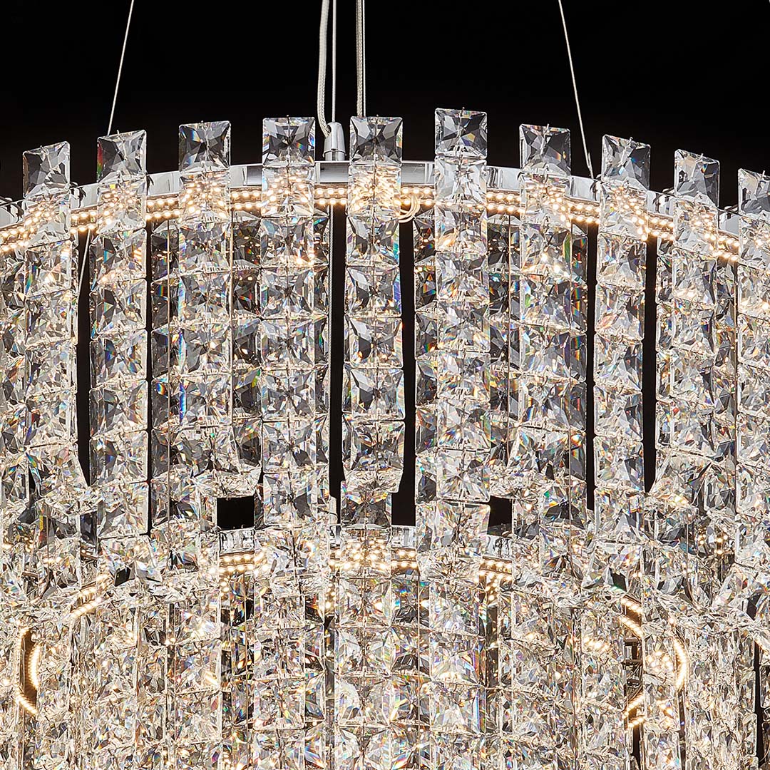 Lumina Crystal Chandelier – Modern Minimalist Pendant for Elegant Interiors