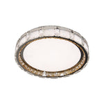 Crystal Flush Mount Ceiling Light – Chrome Minimalist LED
