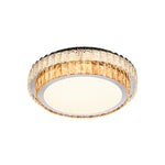 Lumina Crystal Flush Mount Ceiling Light in Chrome | Modern Minimalist LED