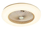 Lumina Round Flush Mount LED Ceiling Fan with Remote – Modern Bladeless Design