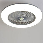 Lumina Round Flush Mount LED Ceiling Fan with Remote – Modern Bladeless Design