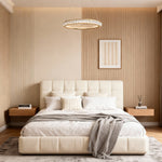 Italian Round Crystal Chandelier in Gold with LED Illumination
