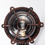 American Retro Industrial Wall Sconce with Clear Glass Shade for Indoor Spaces