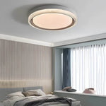 Modern Round LED Flush Mount Ceiling Light with Dimmable Remote
