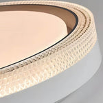 Modern Round LED Flush Mount Ceiling Light with Dimmable Remote