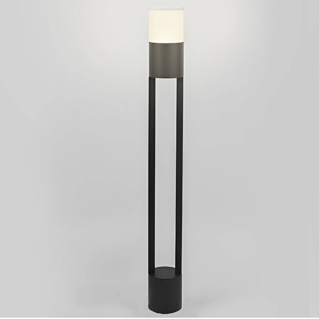 Round Minimalist LED Outdoor Post Light – Waterproof Aluminum Pole Lamp