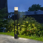 Round Minimalist LED Outdoor Post Light – Waterproof Aluminum Pole Lamp