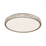 Crystal Flush Mount Ceiling Light Modern Minimalist Chrome LED