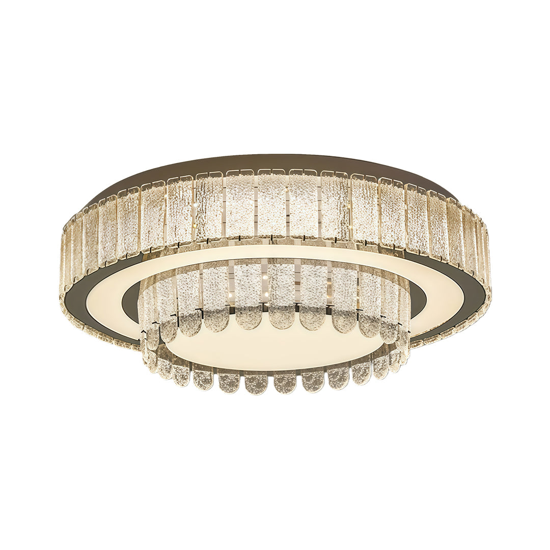 Luxury Crystal Flush Mount Ceiling Light Modern LED Chrome