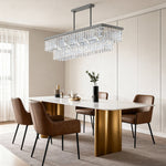 Modern Minimalist Full-Copper Chandelier with Clear Glass Shades