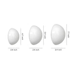 Semi-Sphere Outdoor Wall Sconce in White Metal and Clear Glass