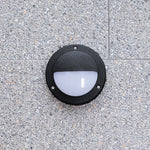 Minimalist Round Outdoor Wall Sconce with Integrated LED