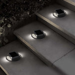 Modern Round Solar LED Step Light for Outdoor Deck and Stair Illumination