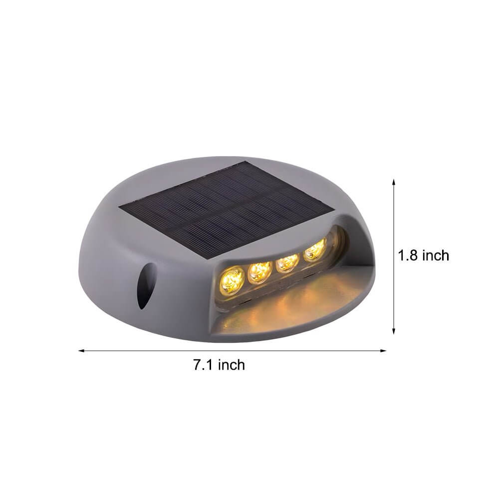 Modern Round Solar LED Step Light for Outdoor Deck and Stair Illumination