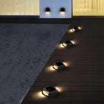 Modern Round Solar LED Step Light for Outdoor Deck and Stair Illumination