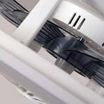 Round Stepless Dimming Led Black Modern Bladeless Ceiling Fans Lights