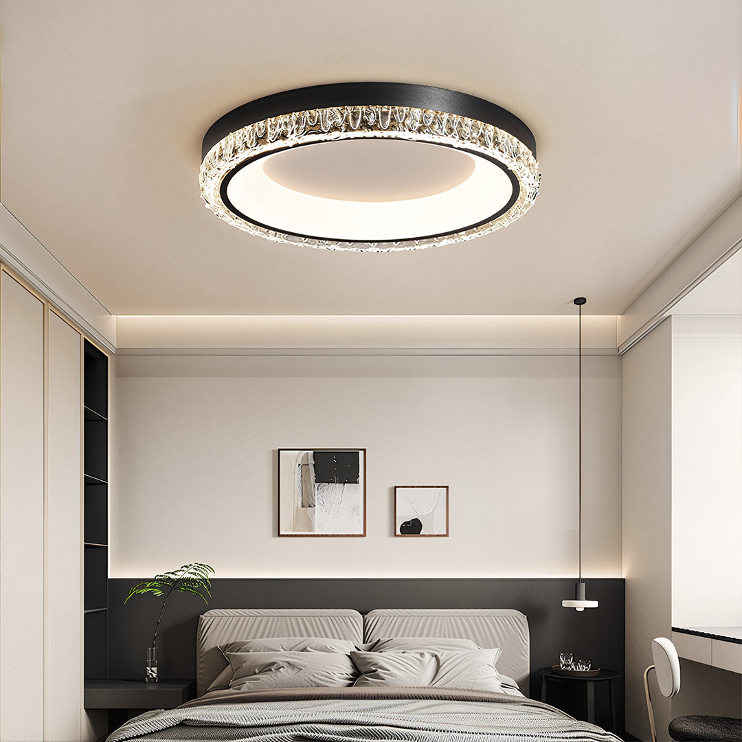Italian Minimalist LED Flush Mount Ceiling Light in White