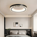 Italian Minimalist LED Flush Mount Ceiling Light in White