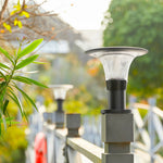Solar Post Cap Light in Black Aluminum for Outdoor Pillars