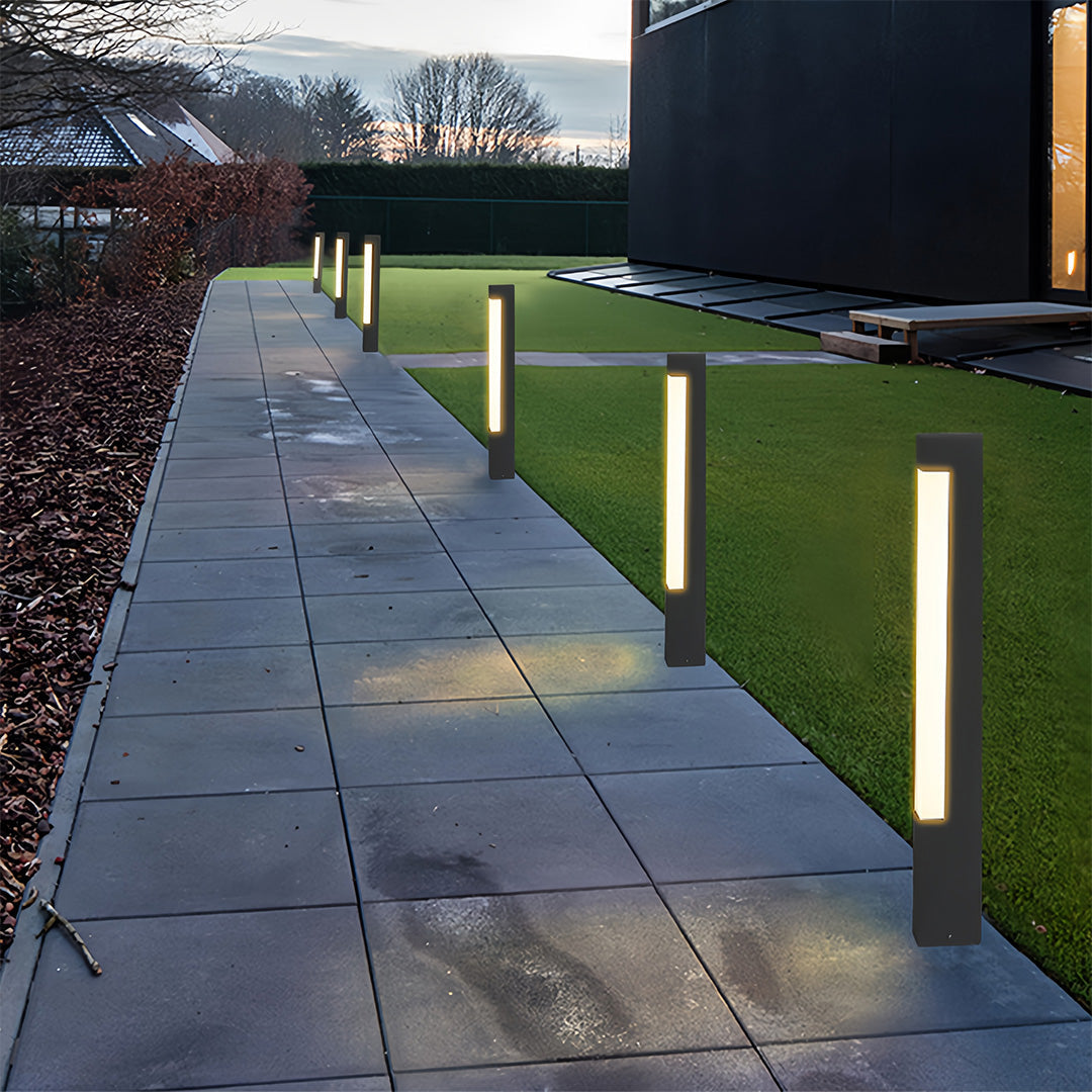 European Square Bollard Light – Waterproof LED Landscape Path Lamp
