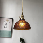 Nordic Glass Pendant Light with Industrial Metal Accent