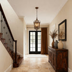 Antique Bronze Italian Pendant Light with Clear Glass Shade
