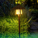 Bamboo Lantern Pendant Light with Warm LED Glow for Outdoor Living
