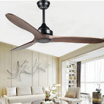 Aria Wooden Ceiling Fan with Integrated LED Light – Modern Flush Mount Fandelier