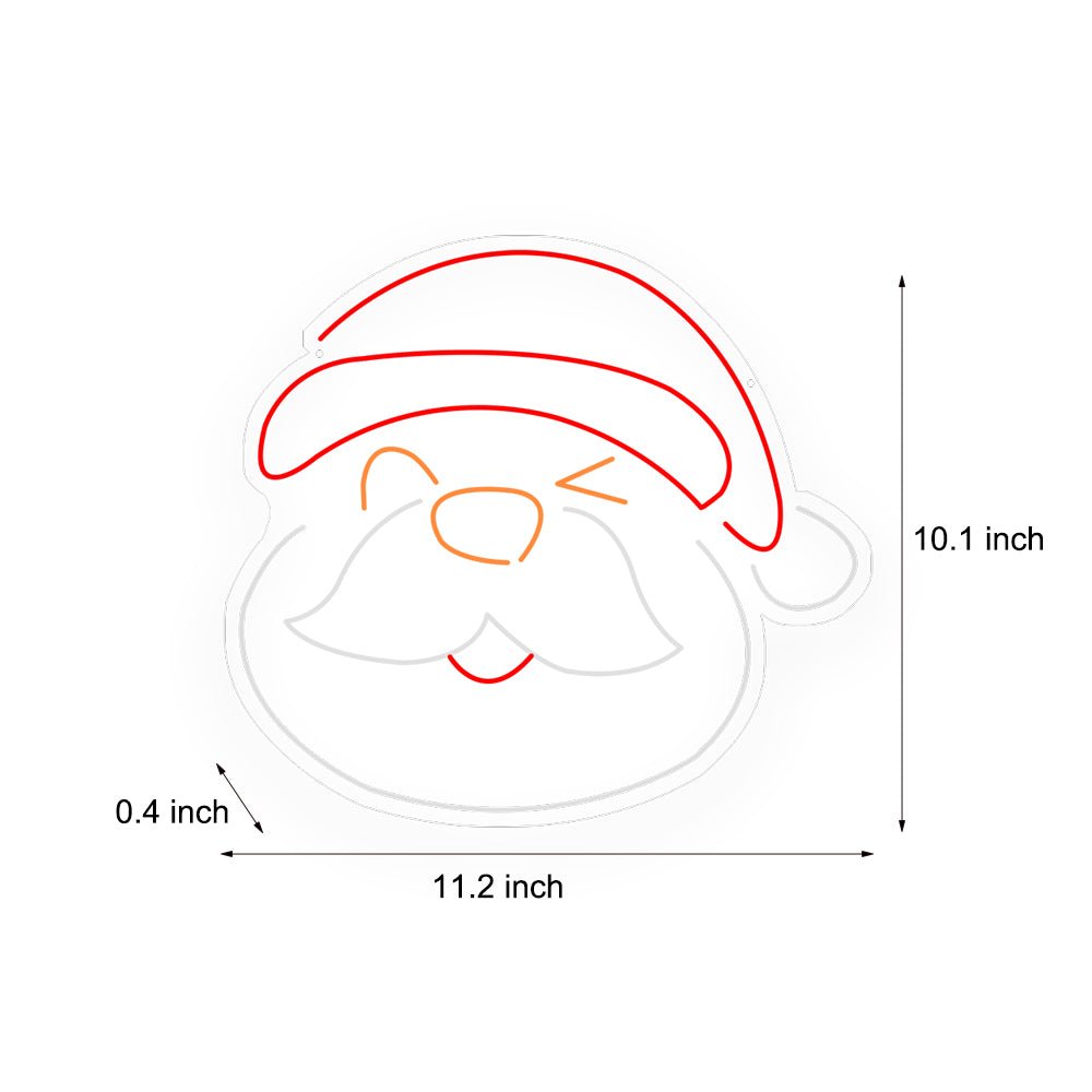 Santa Claus LED Neon Sign with Dimmer for Festive Interiors