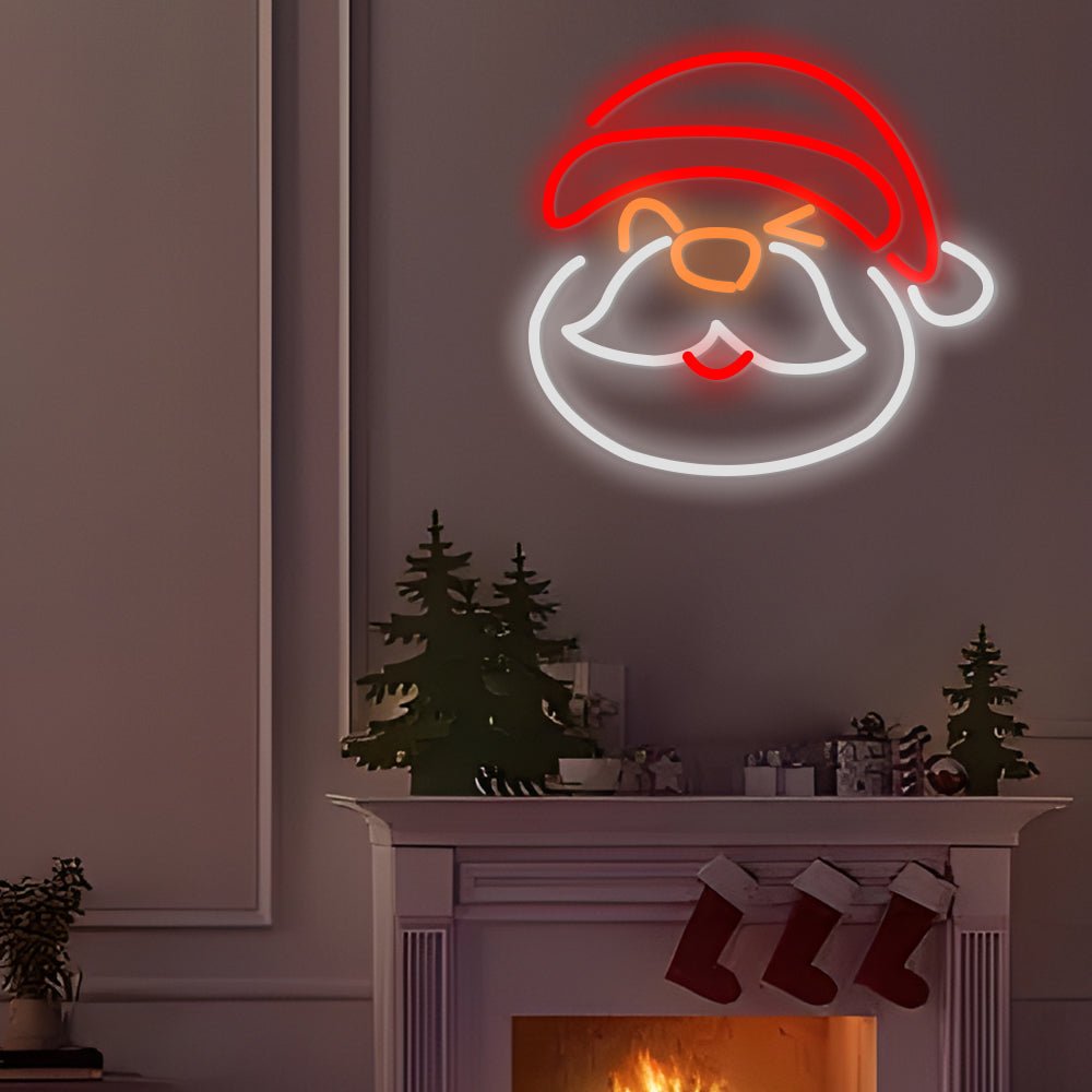 Santa Claus LED Neon Sign with Dimmer for Festive Interiors