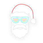 Santa Claus LED Neon Sign with Dimmer – Modern Holiday Wall Art