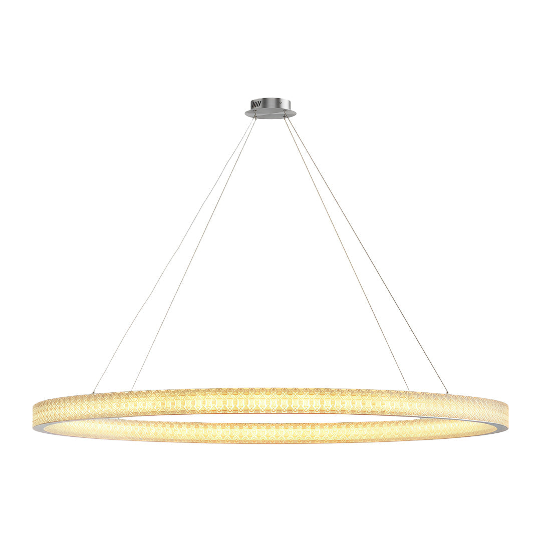 Aurelia Circular LED Chandelier in Copper, Chrome, or Black