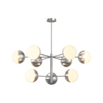 Solid Copper Globe Chandelier with Clear Glass Shades for Modern Interiors