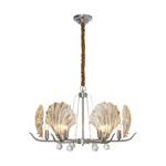 Modern Copper Shell Glass Chandelier for Dining Room and Living Room