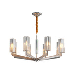 American Luxury Candle Chandelier in Brass, Chrome, or Black