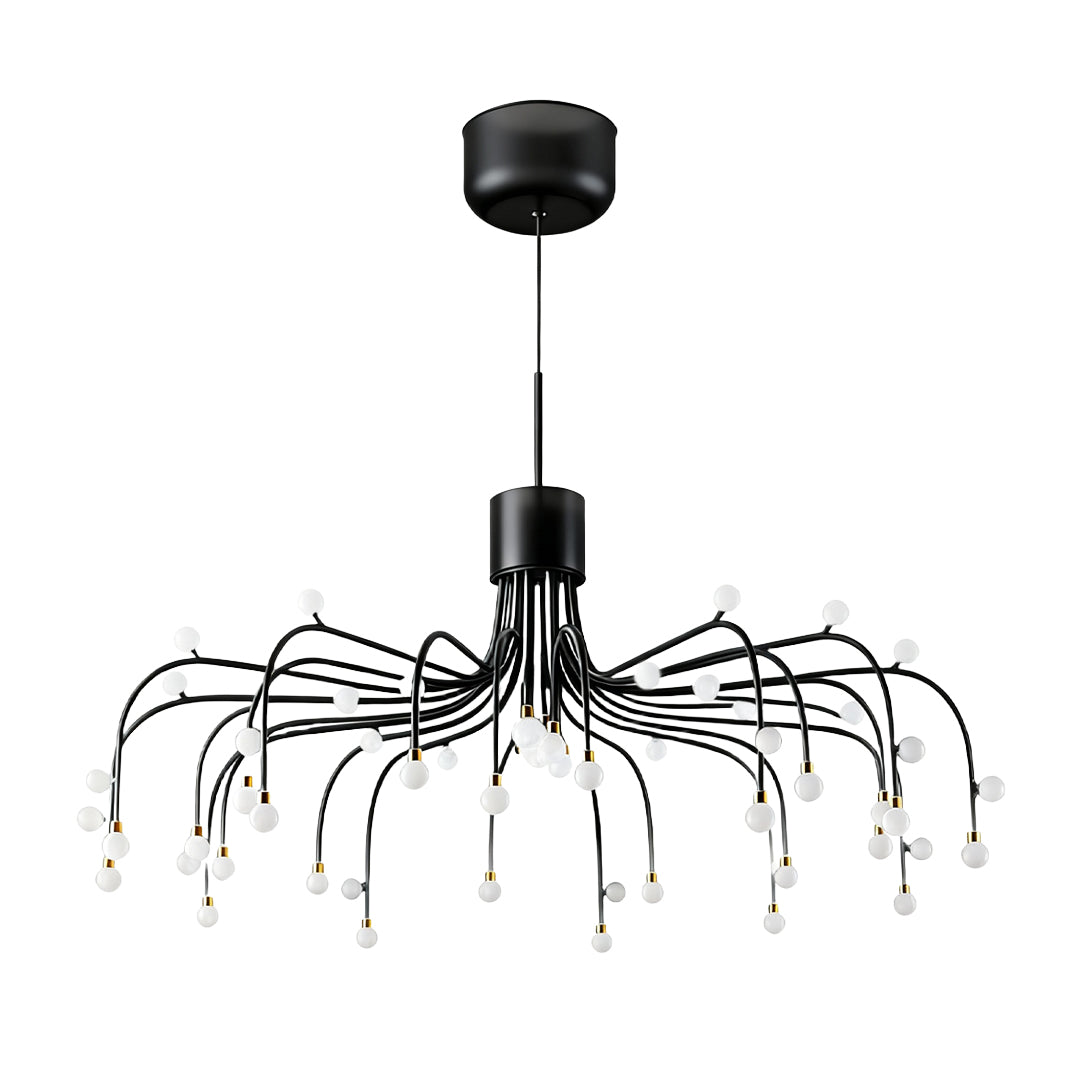 Modern Retro Adjustable LED Chandelier with Acrylic Shade