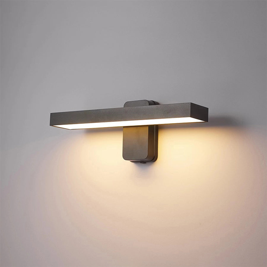 Modern Outdoor Wall Sconce with Adjustable LED Light, IP65 Waterproof